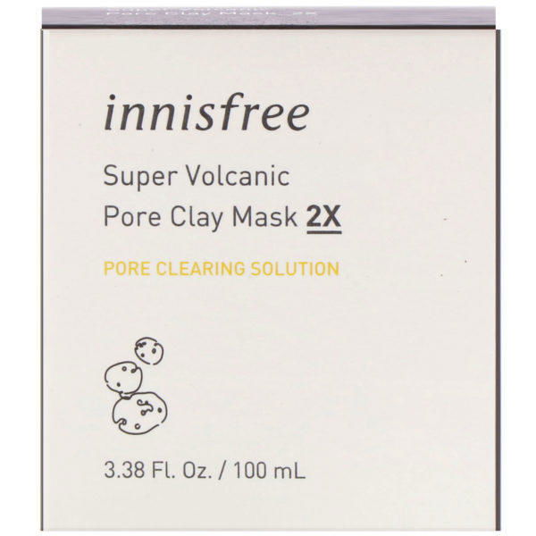 Innisfree, Super mascarilla de arcilla volcánica para los poros 2X, 100 ml (3,38 oz. líq.) - Imagen 2