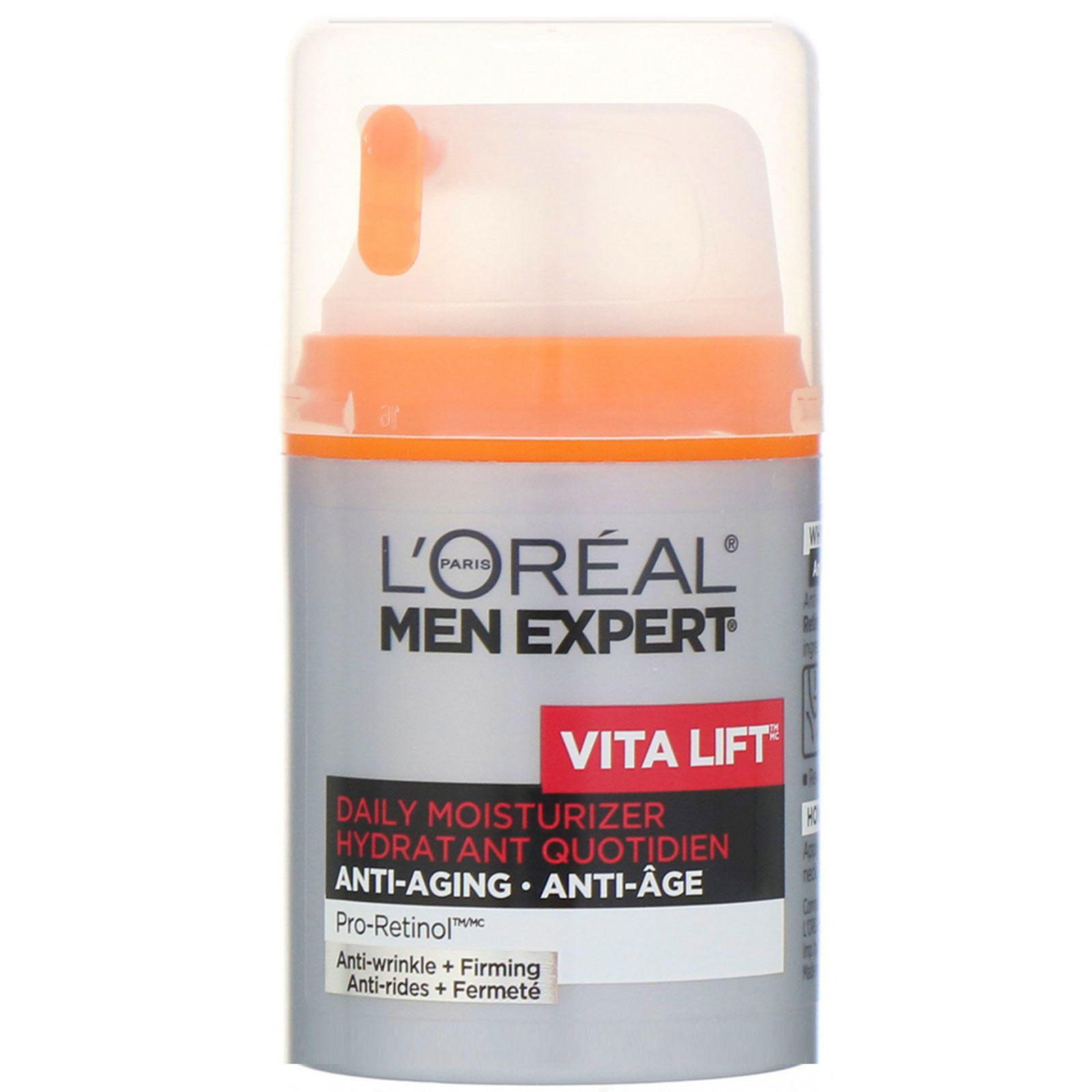 L'Oreal, Men Expert, Vita Lift, Humectante diario, Antiarrugas y reafirmante, 48 ml (1,6 oz. líq.)
