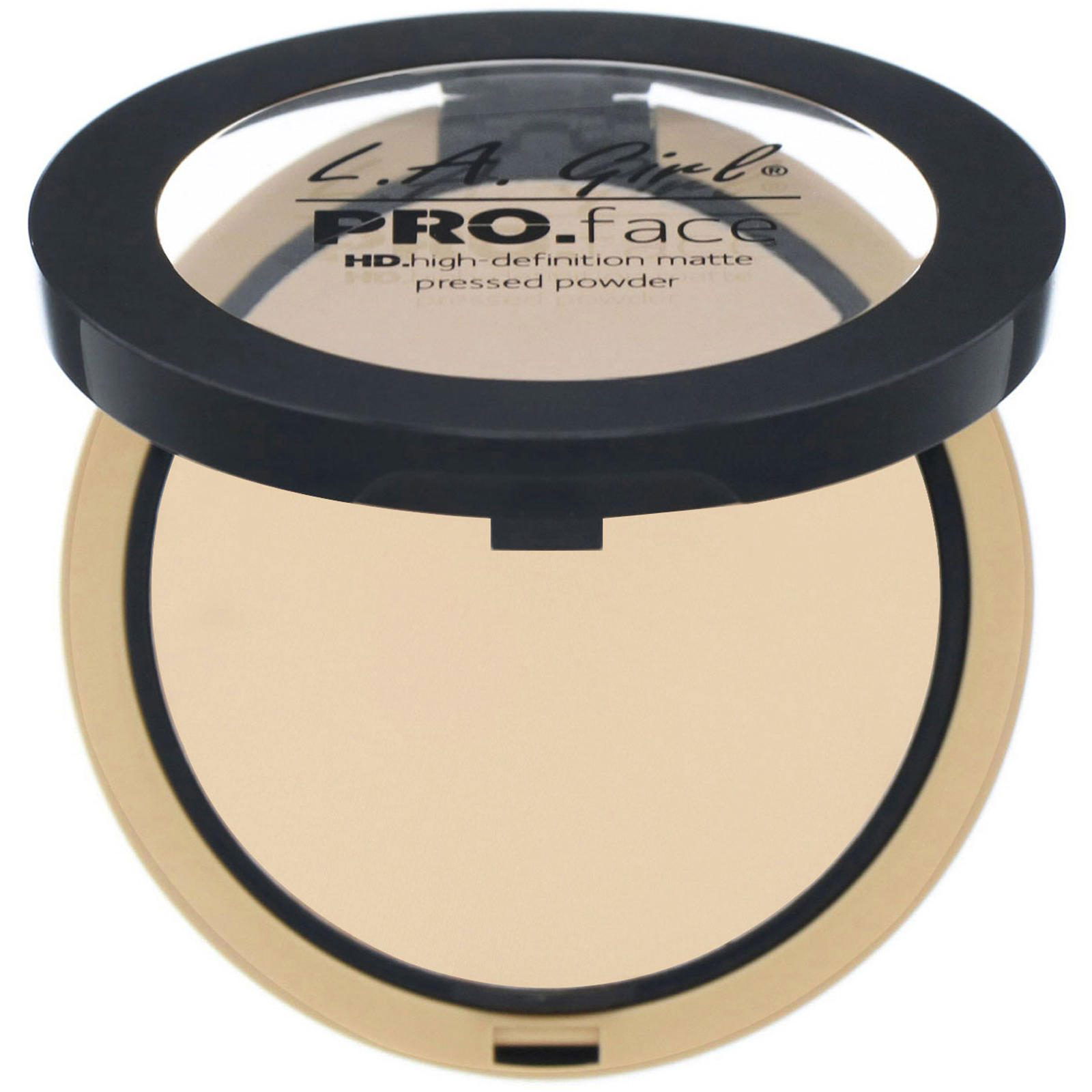 L.A. Girl, Polvo compacto mate PRO.face HD, Beige desnudo, 7 g (0,25 oz)