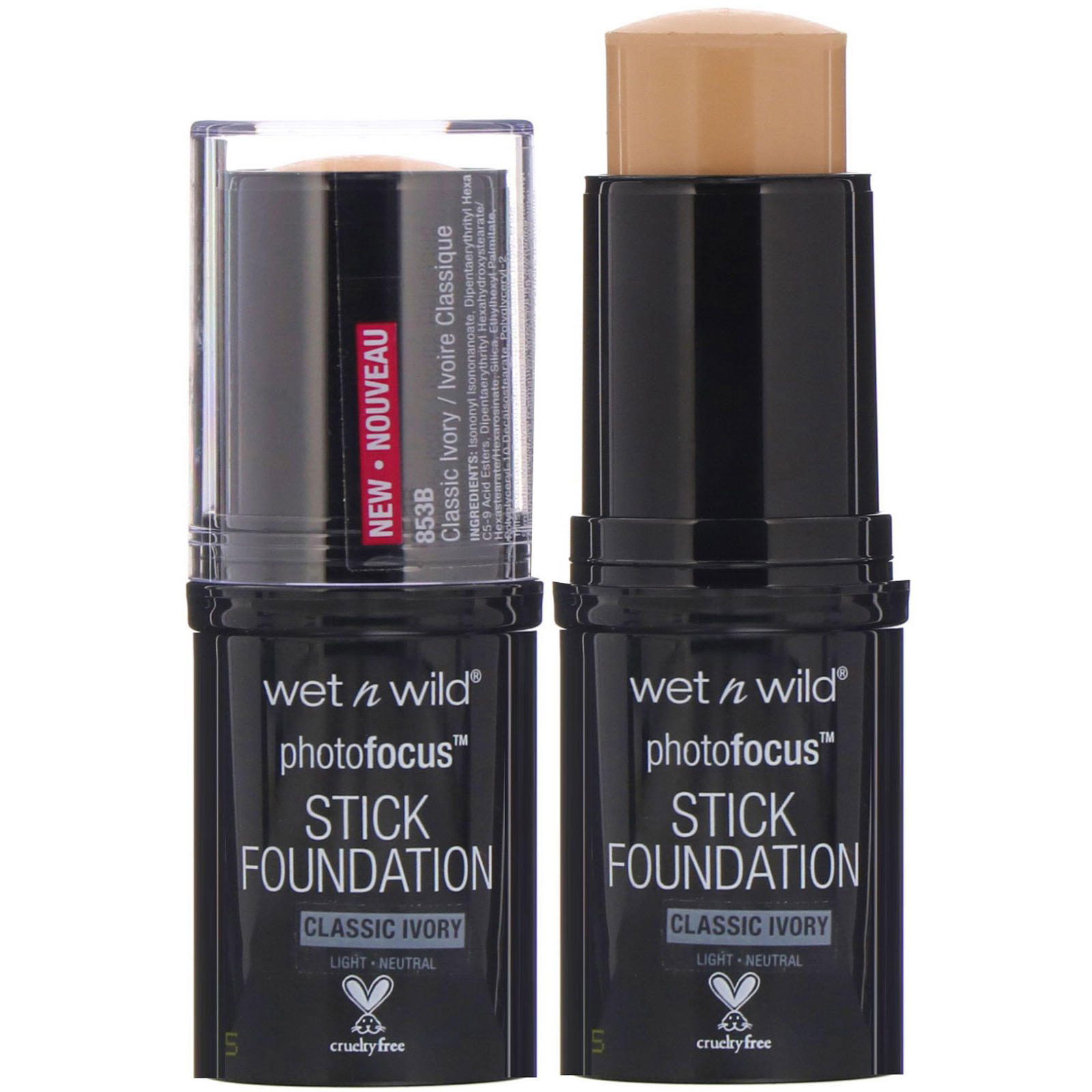 Wet n Wild, Base en barra PhotoFocus, Marfil clásico, 12 g (0,42 oz)