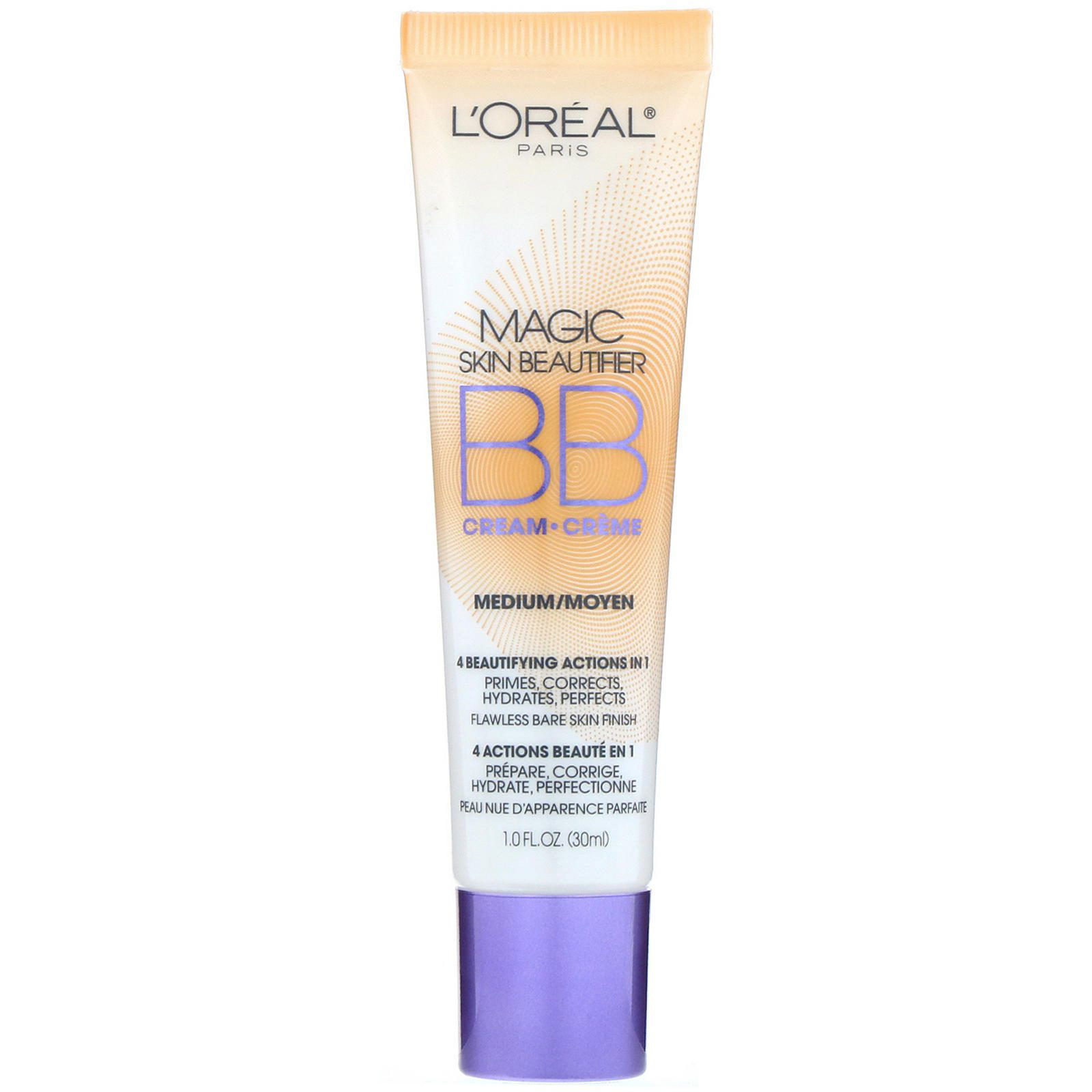 L'Oreal, Magic Skin Beautifier B.B., Bálsamo para imperfecciones, Medio, 30 ml (1 oz. líq.)