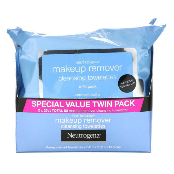 Neutrogena, Makeup Remover Cleansing Towelettes, 50 Pre-Moistened Towelettes - Imagen 2