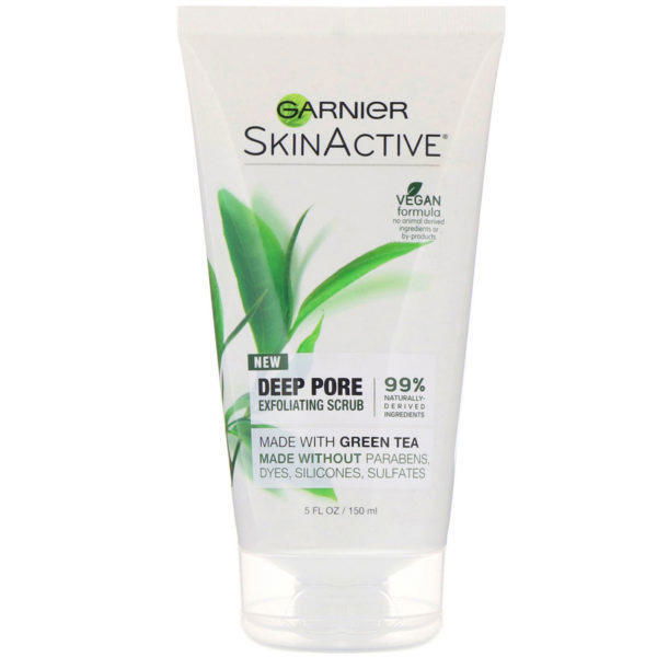 Garnier, SkinActive, Exfoliante profundo de los poros con té verde, 150 ml (5 oz. líq.)