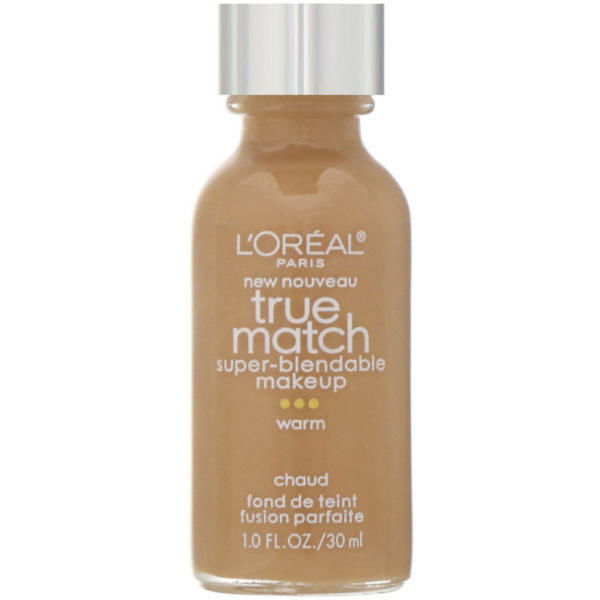 L'Oreal, Maquillaje superfácil de difuminar True Match Super-Blendable, Café cremoso W8, 30 ml (1 oz. líq.)