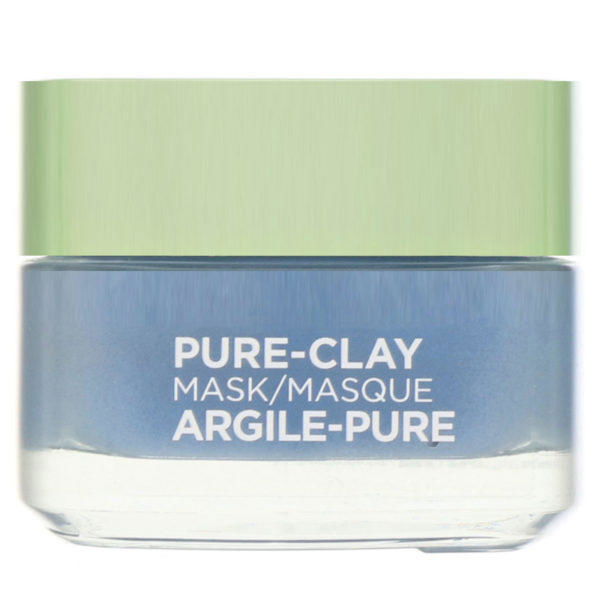 L'Oreal, Mascarilla de arcilla pura, Limpieza y confort, 3 arcillas puras y alga marrón, 48 g (1,7 oz)