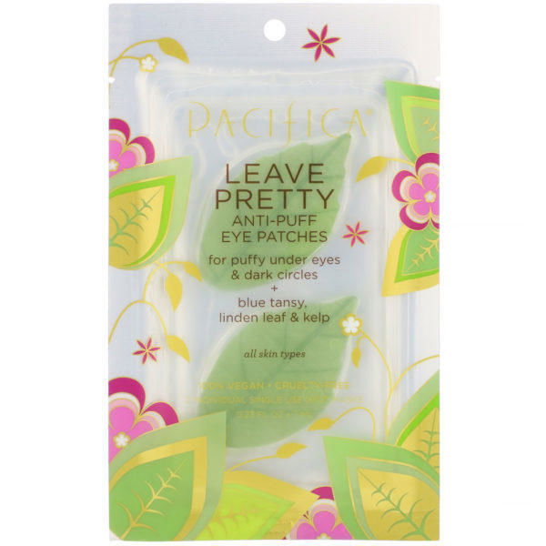 Pacifica, Belleza, Parches antihinchazón para el contorno de ojos, 1 par, 7 ml (0,23 oz. líq.)
