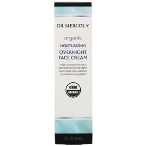 Dr. Mercola, Crema facial nocturna humectante orgánica, 59 ml (2 oz. líq.)