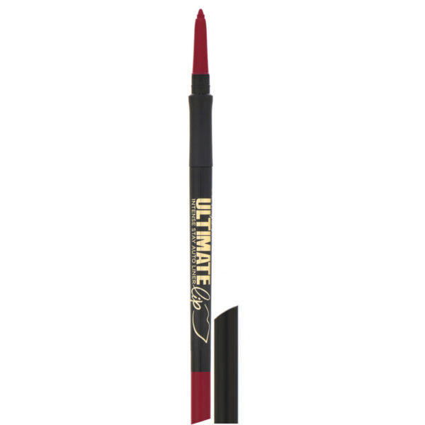 L.A. Girl, Ultimate Lip, delineador de labios automático de fijación intensa, Rojo implacable, 0,35 g (0,01 oz)