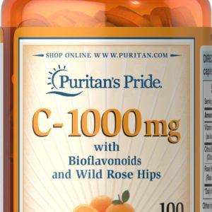 Vitamina C-1000 mg con bioflavonoides y escaramujos