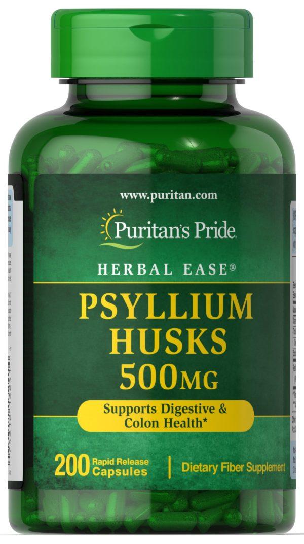 Cáscaras de psyllium 500 mg