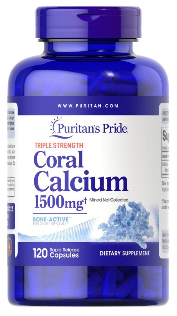 Calcio de coral de triple fuerza 1500 mg