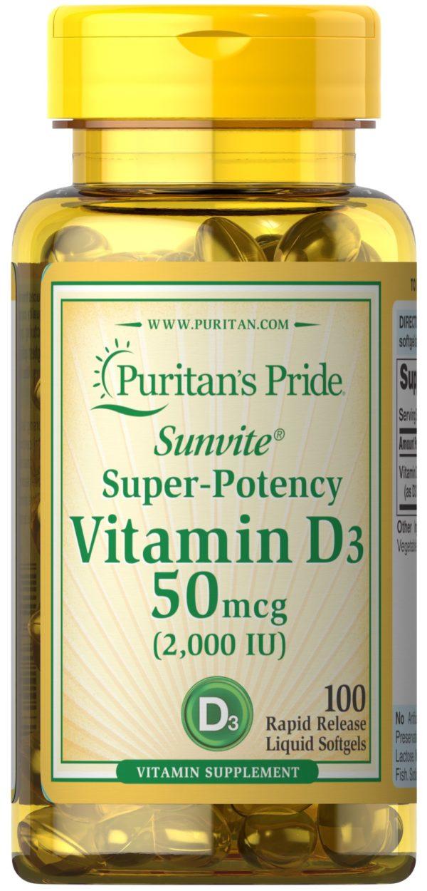 Vitamina D3 50 mcg (2000 UI)