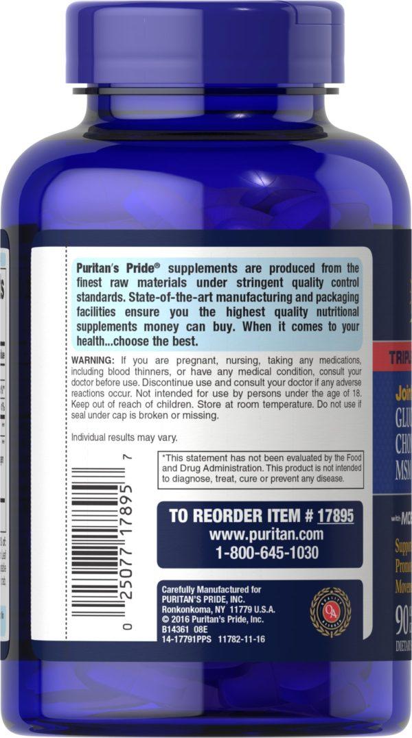 Calmante para articulaciones con glucosamina, condroitina y MSM de triple potencia - Imagen 4