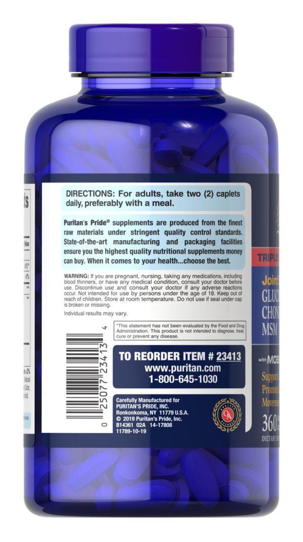 Calmante para articulaciones con glucosamina, condroitina y MSM de triple potencia - Imagen 4