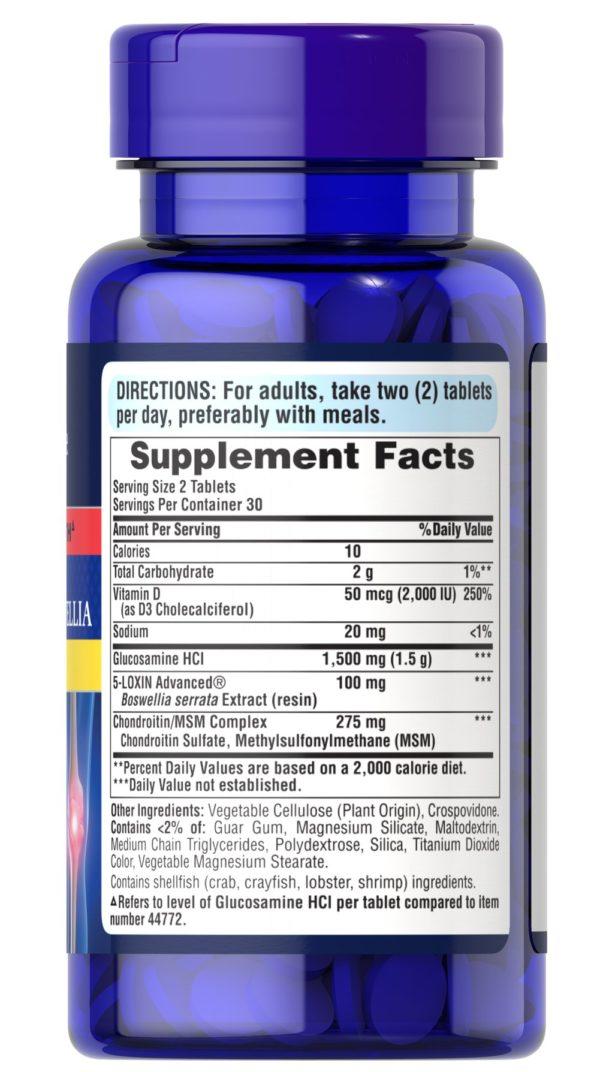 Calmante para articulaciones de triple fuerza Glucosamina Boswellia + Vitamina D - Imagen 4