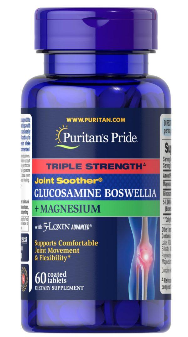Calmante para articulaciones de triple fuerza glucosamina boswellia + magnesio