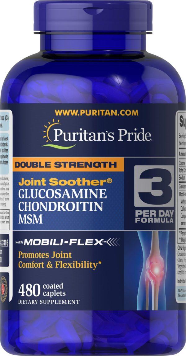 Calmante para articulaciones con glucosamina, condroitina y MSM de doble concentración