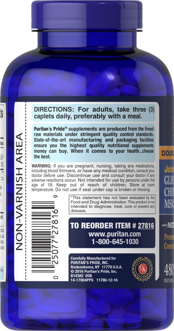 Calmante para articulaciones con glucosamina, condroitina y MSM de doble concentración - Imagen 4