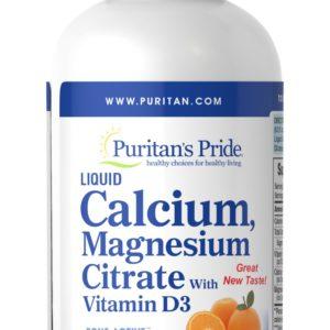 Calcio Magnesio Líquido con Vitamina D3 Naranja Vainilla