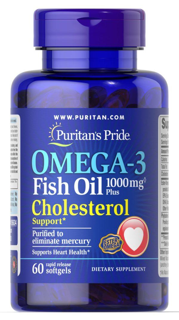 Aceite de pescado omega-3 más apoyo para el colesterol **