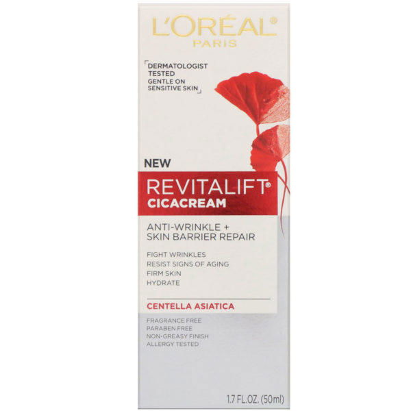 L'Oreal, Revitalift CicaCream, Crema antiarrugas y reparadora de la barrera protectora de la piel, 50 ml (1,7 oz. líq.) - Imagen 2
