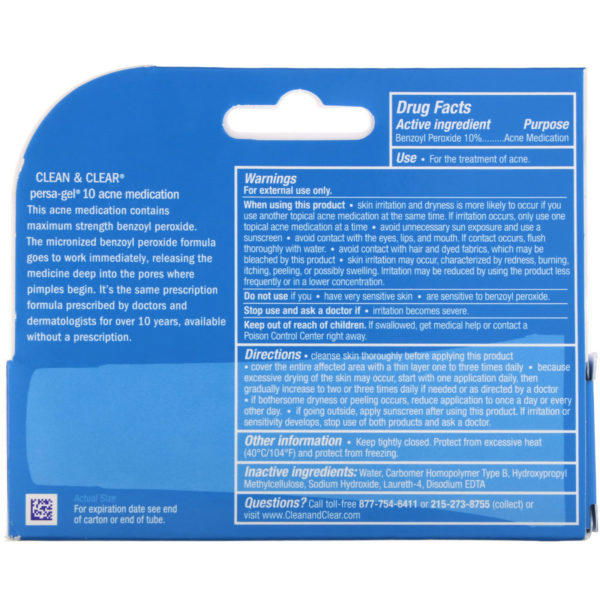 Clean & Clear, Persa-Gel 10, Máxima Fuerza, 1 oz (28 g) - Imagen 3