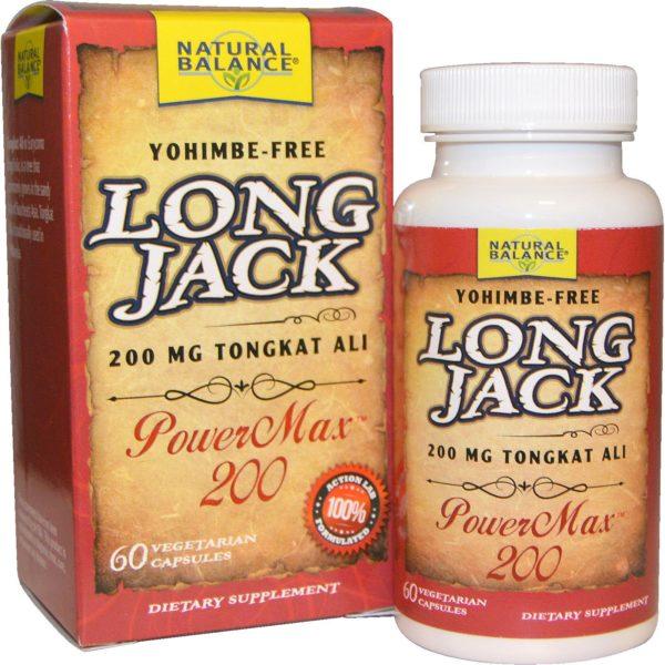 Natural Balance, Long Jack, PowerMax 200, 60 Cápsulas Vegetales