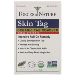 Forces of Nature, Papiloma cutáneo, removedor de papilomas orgánico, acción extra, 11 ml (0,37 oz)