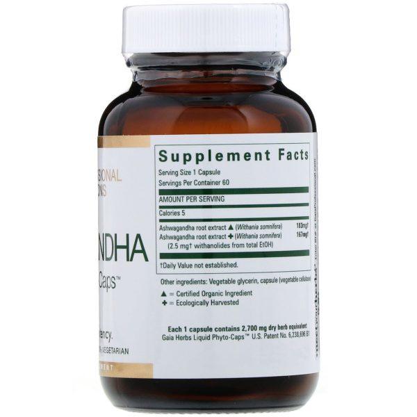 Gaia Herbs Professional Solutions, Ashwagandha, 60 cápsulas rellenas con líquido - Imagen 2