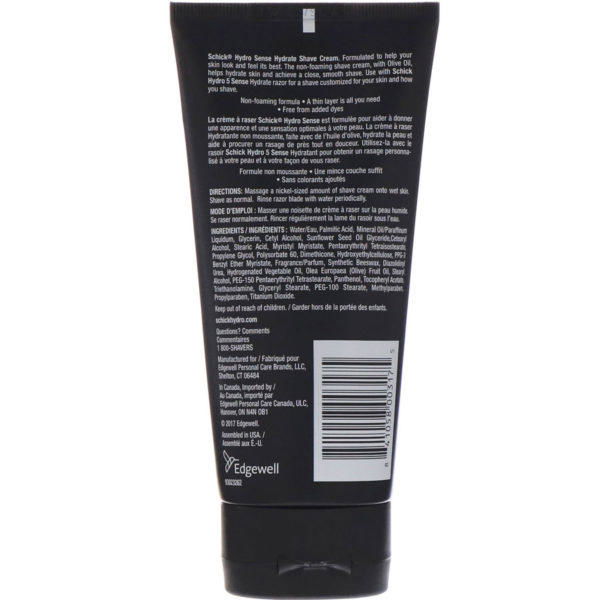 Schick, Hydro Sense, Hydrate Shave Cream, With Olive Oil, 6 fl oz (177 ml) - Imagen 2