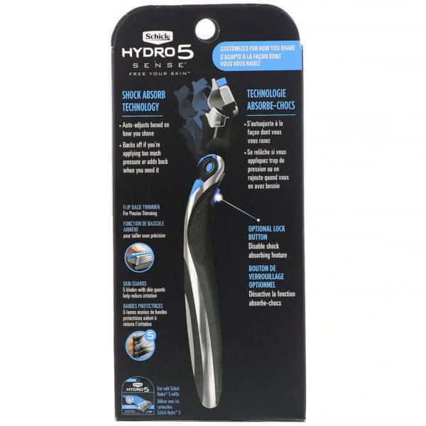 Schick, Hydro 5 Sense, Hidratante, 1 rasuradora, 2 cabezales - Imagen 2