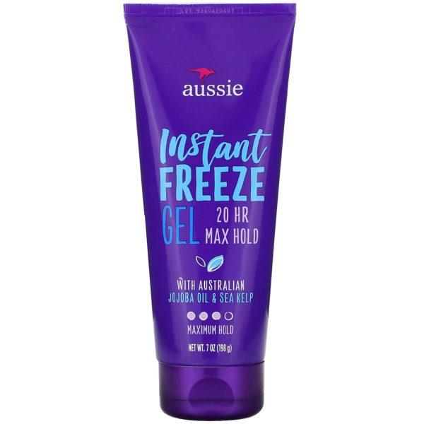 Aussie, Instant Freeze Gel,  with Australian Jojoba Oil & Sea Kelp, Maximum Hold, 7 oz (198 g)
