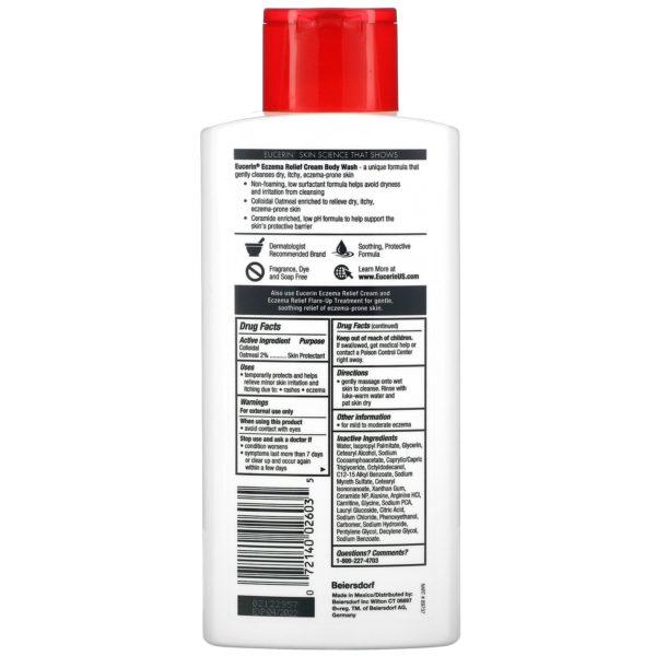 Eucerin, Eczema Relief, Cream Body Wash,  13.5 fl oz (400 ml) - Imagen 2