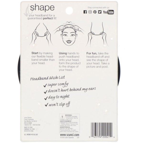 Scunci, No Slip Grip, Diadema flexible antideslizante, 1 unidad - Imagen 2