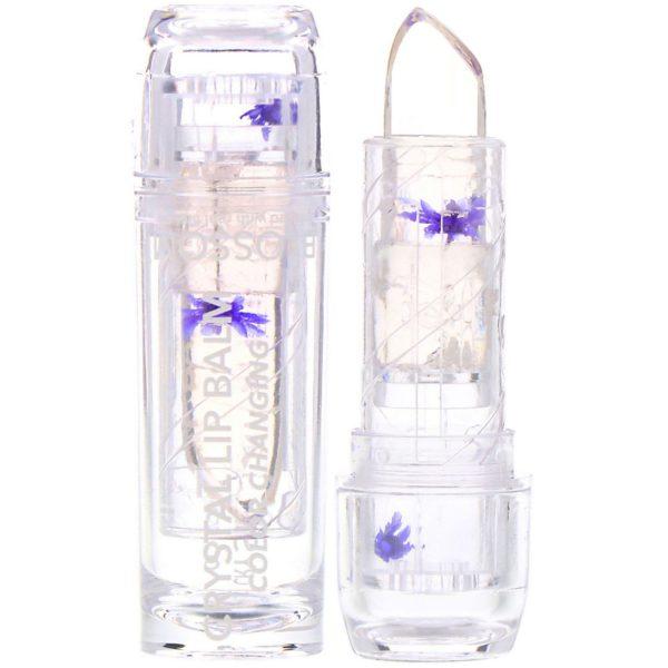 Blossom, Bálsamo para labios Crystal, cambia de color, morado, 3 g