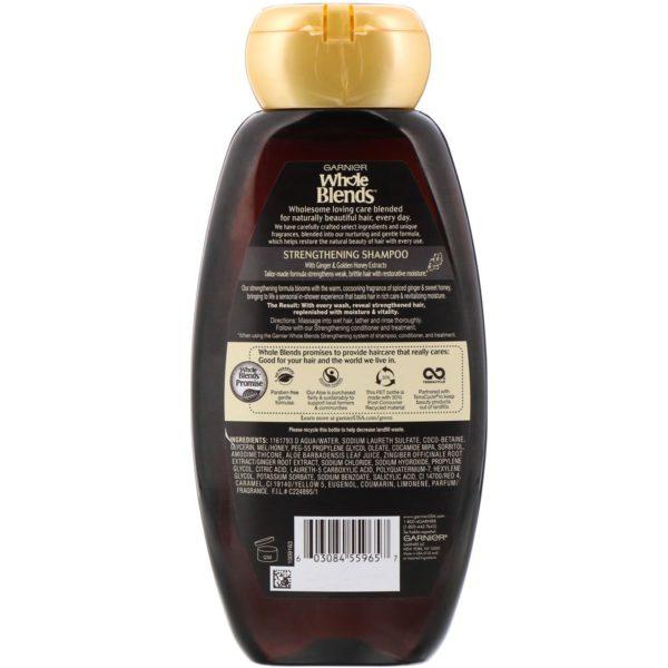 Garnier, Whole Blends, Champú de fortalecimiento, Recuperación con jengibre, 370 ml (12,5 oz. líq.) - Imagen 2