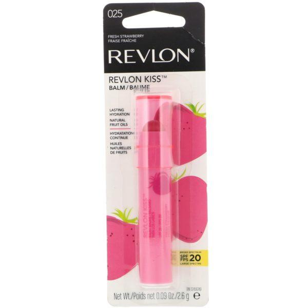 Revlon, Bálsamo para labios Kiss, Fresa fresca 025, 2,6 g (0,09 oz) - Imagen 2