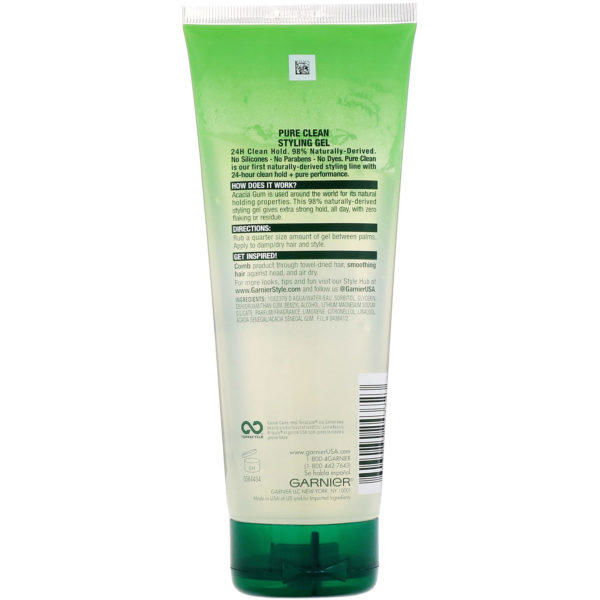 Garnier, Fructis, Pure Clean, Gel de modelado, 200 ml (6,8 oz. líq.) - Imagen 2