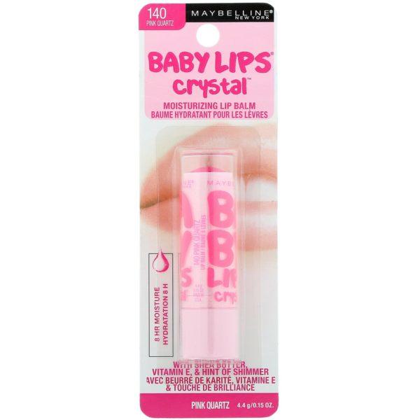 Maybelline, Baby Lips Crystal, Bálsamo para labios hidratante, Cuarzo rosa 140, 4,4 g (0,15 oz) - Imagen 2