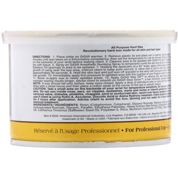 Gigi Spa, Cera sólida multipropósito, 396 g (14 oz) - Imagen 2