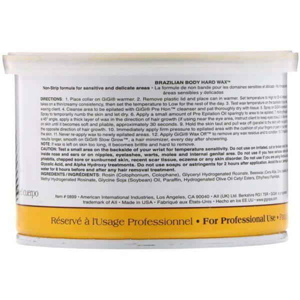 Gigi Spa, Cera sólida para uso corporal, 396 g (14 oz) - Imagen 2