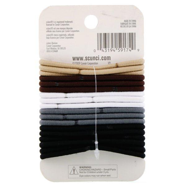 Scunci, No Damage, Ligas elásticas que no dañan el cabello, color caqui, 18 unidades - Imagen 2