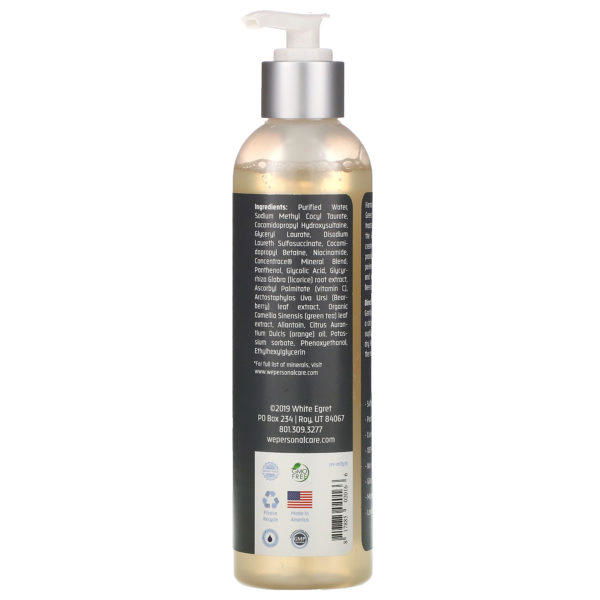 White Egret Personal Care, Men's Cleanse,  8 oz (237 ml) - Imagen 2