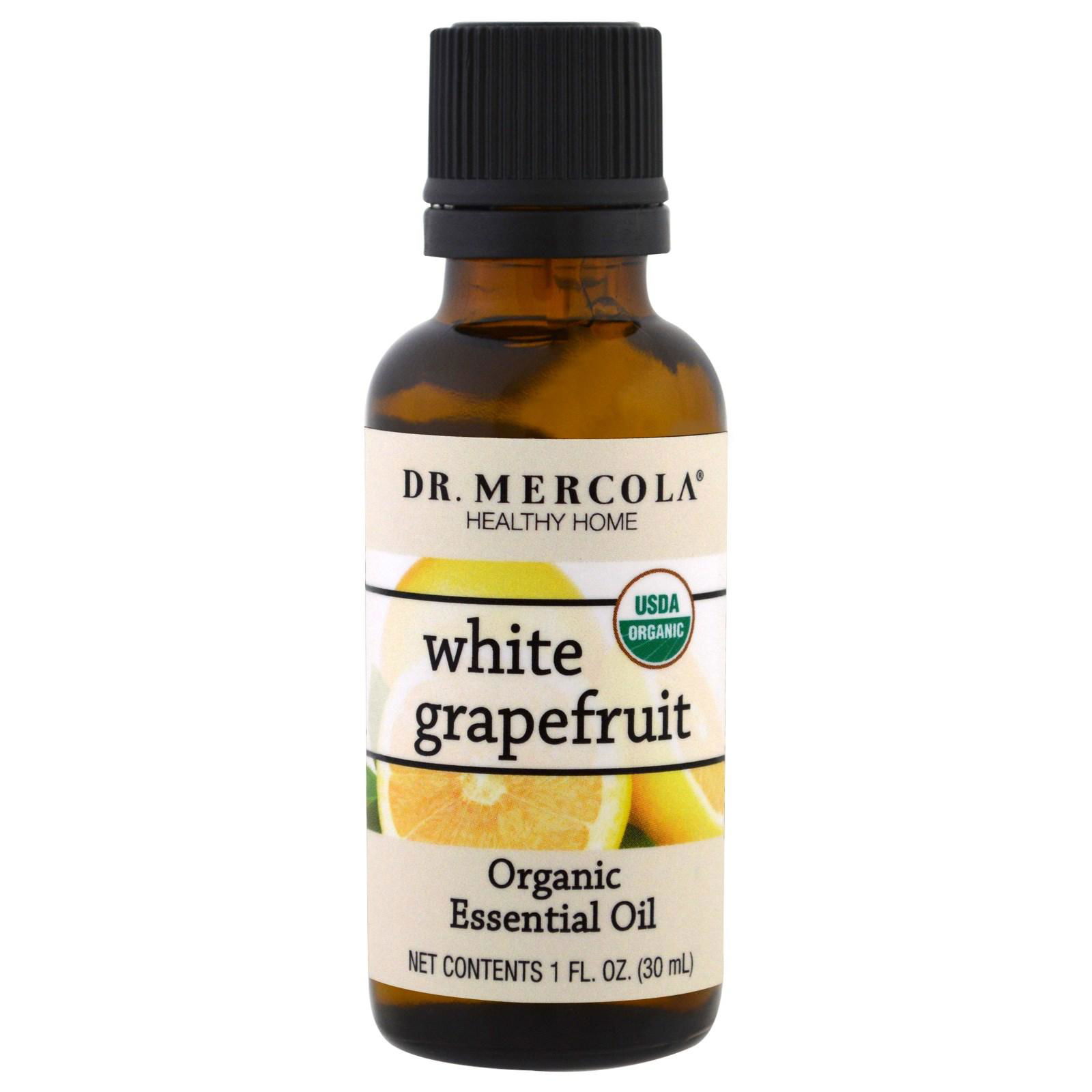 Dr. Mercola, Aceite esencial orgánico, pomelo blanco, 1 oz (30 ml)