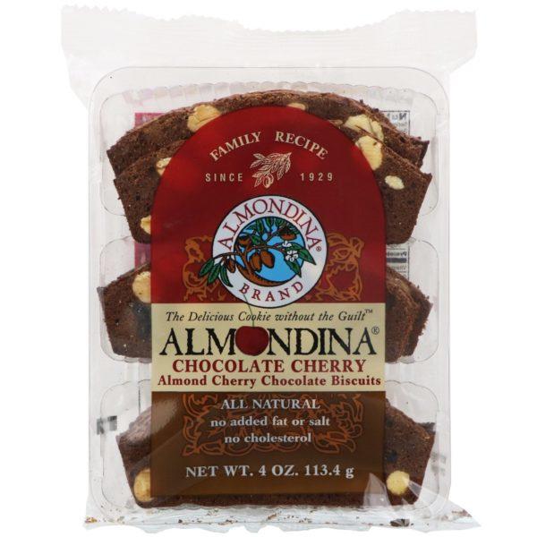 Almondina, Galletas de chocolate, cereza, almendras, chocolate cereza, 4 oz (113.4 g)