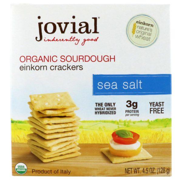 Jovial, Galletas Orgánicas de Masa Einkorn, Sal marina, 4.5 oz (128 g)