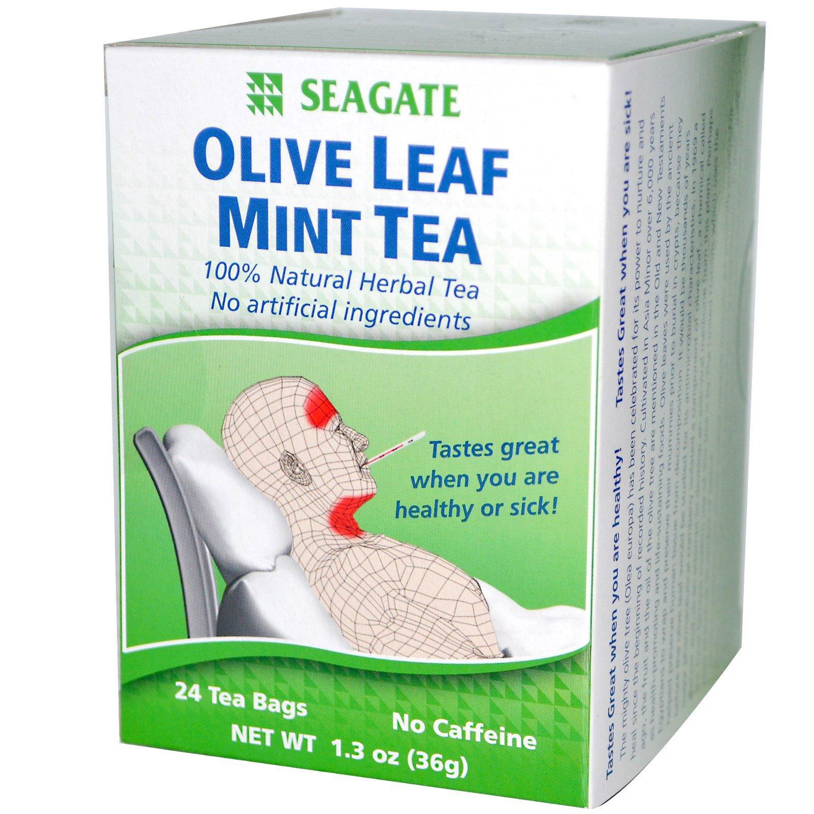 Seagate, Té de menta y hoja de olivo, 24 bolsitas de té, 36 g (1,3 oz)