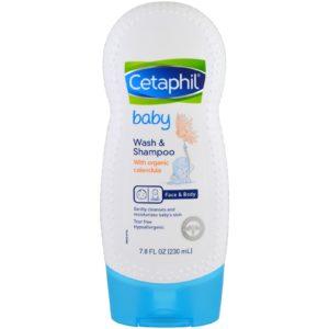 Cetaphil, Lavado y champú para bebé con caléndula orgánica, 230 ml (7.8 onzas líquidas)