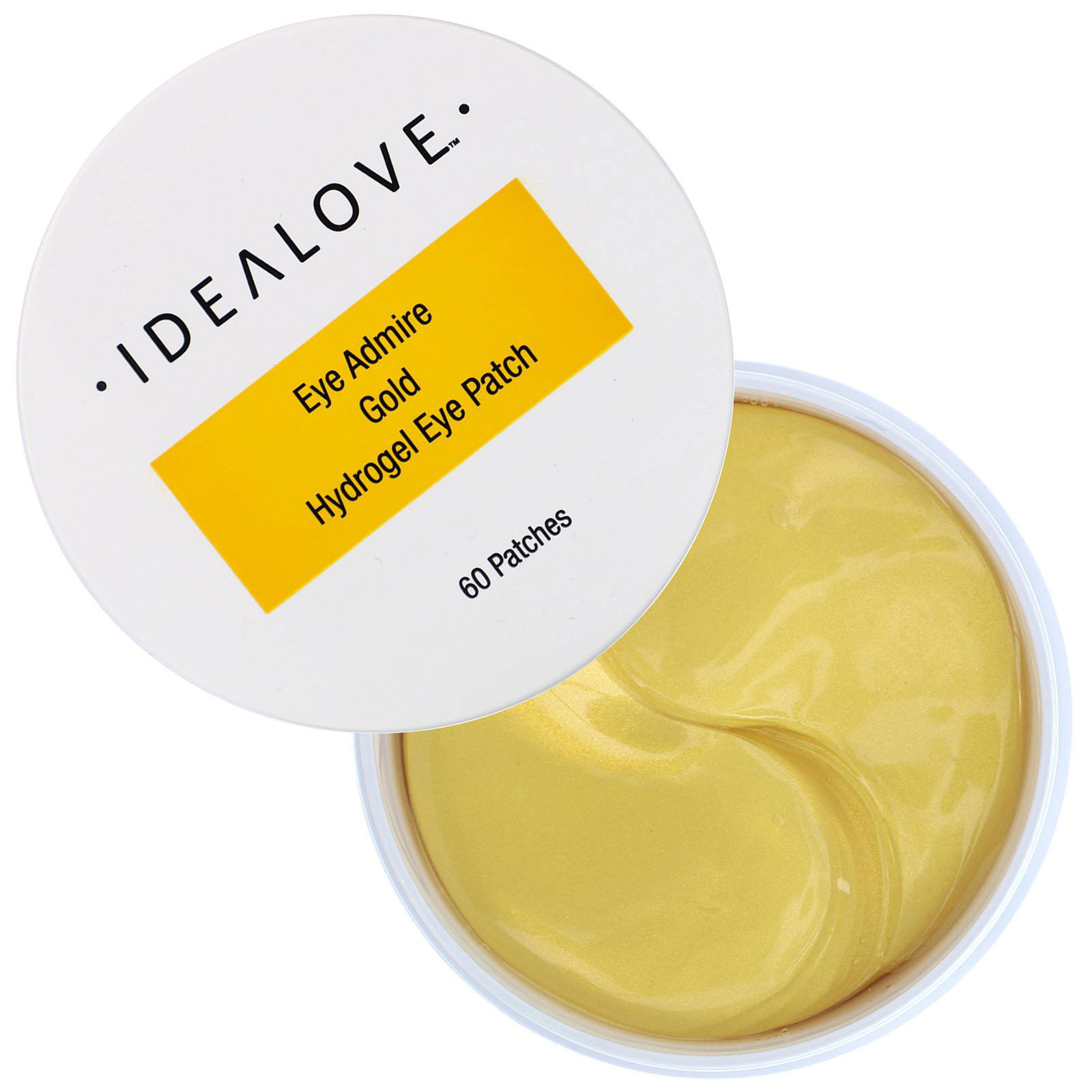 Idealove, Parches de hidrogel con oro para el contorno de los ojos, 60 parches
