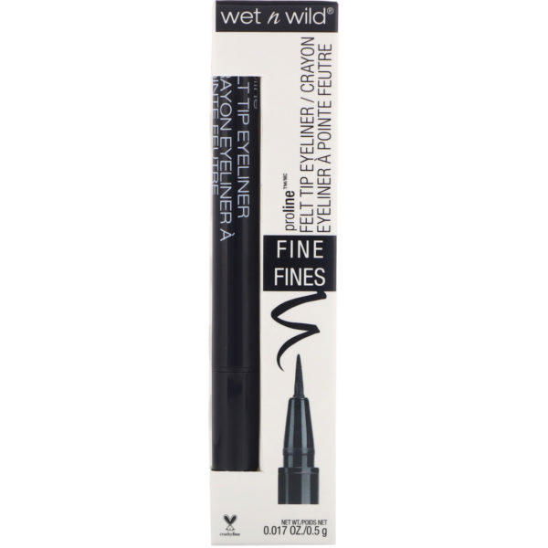 Wet n Wild, Delineador tipo rotulador ProLine, Negro, 0,5 g (0,017 oz) - Imagen 2